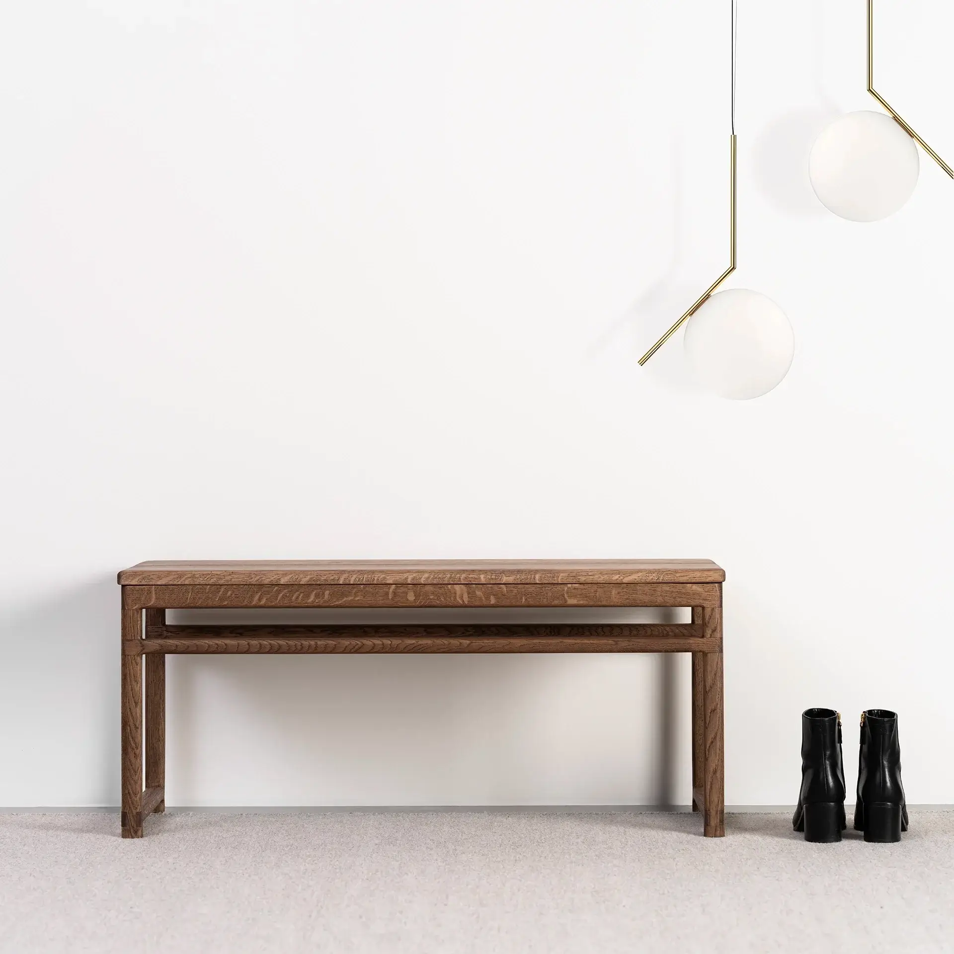 Oak Bench Alva – Dark Oak Frame - Image 5