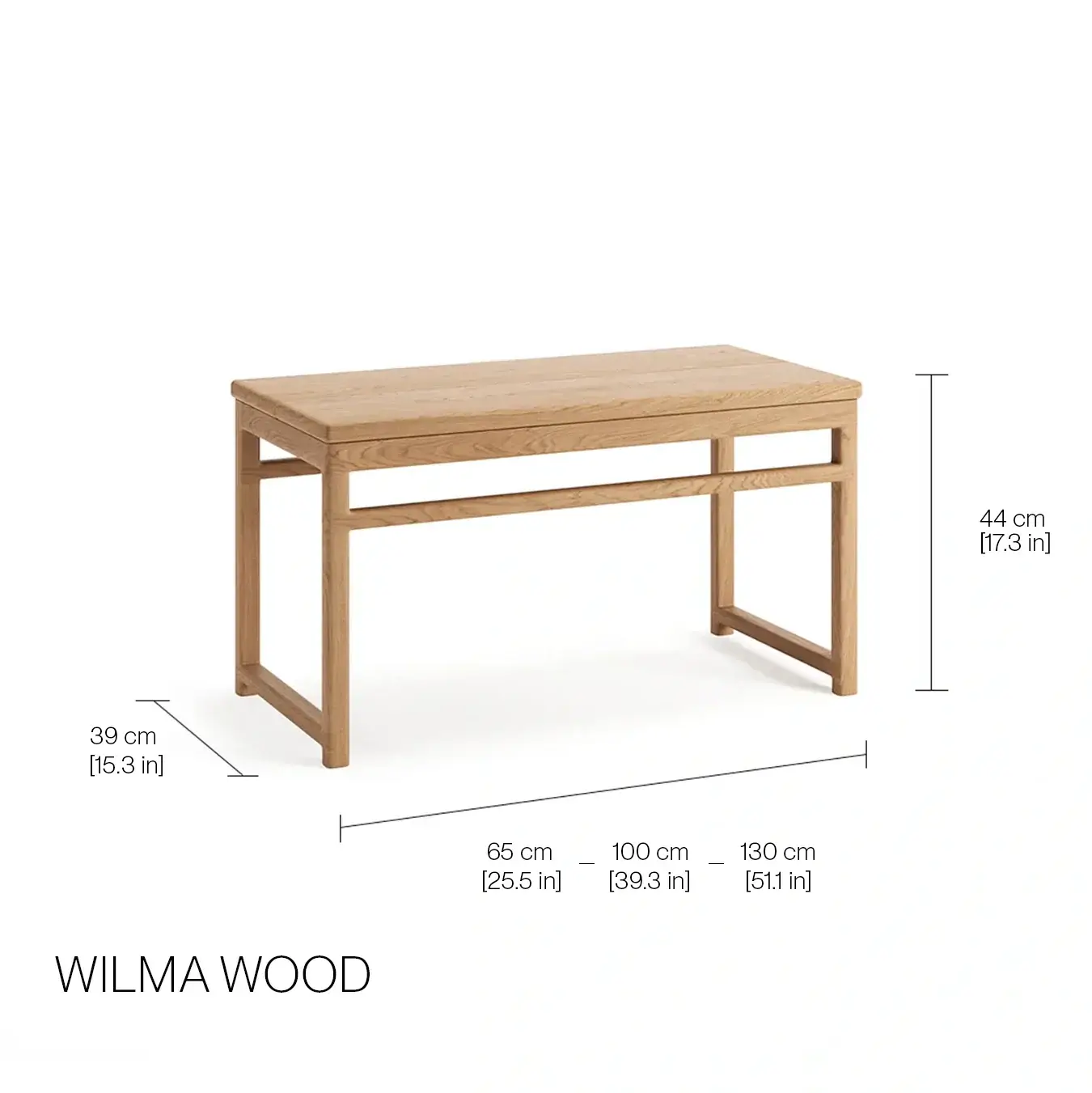 Oak Bench Alva – Dark Oak Frame – Greige Bouclé Cushion - Image 5