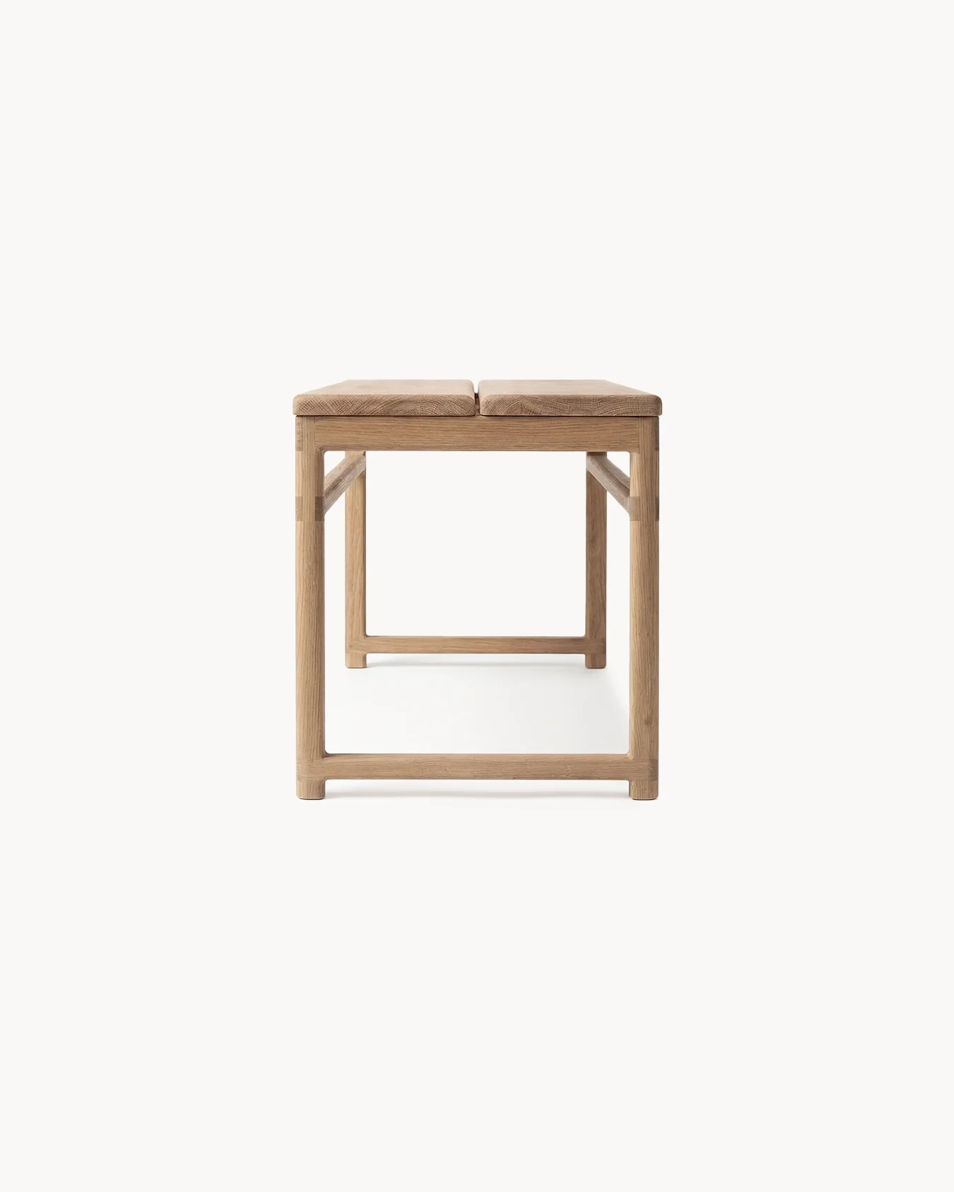 Oak Bench Alva – Natural Oak Frame - Image 4