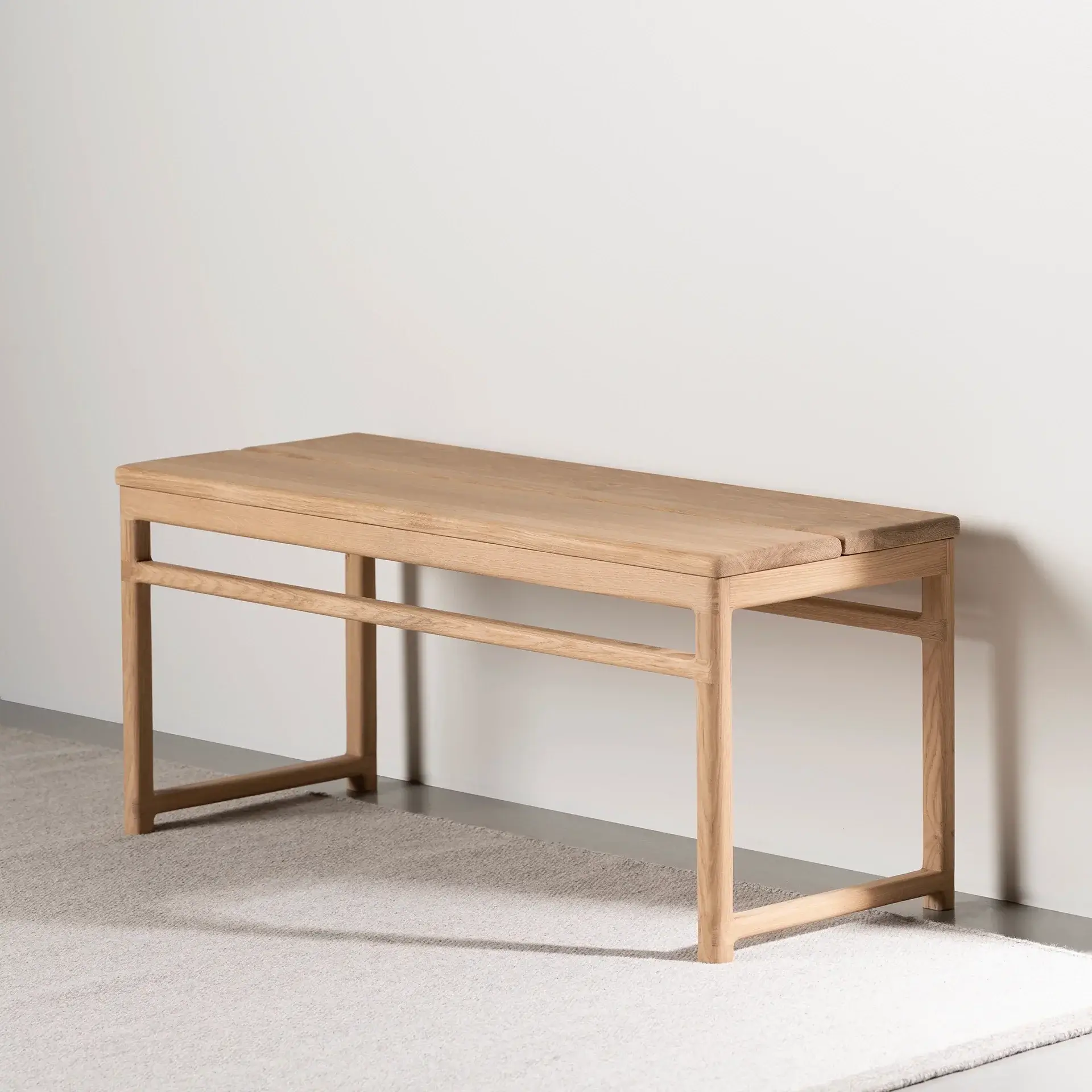 Oak Bench Alva – Natural Oak Frame - Image 6