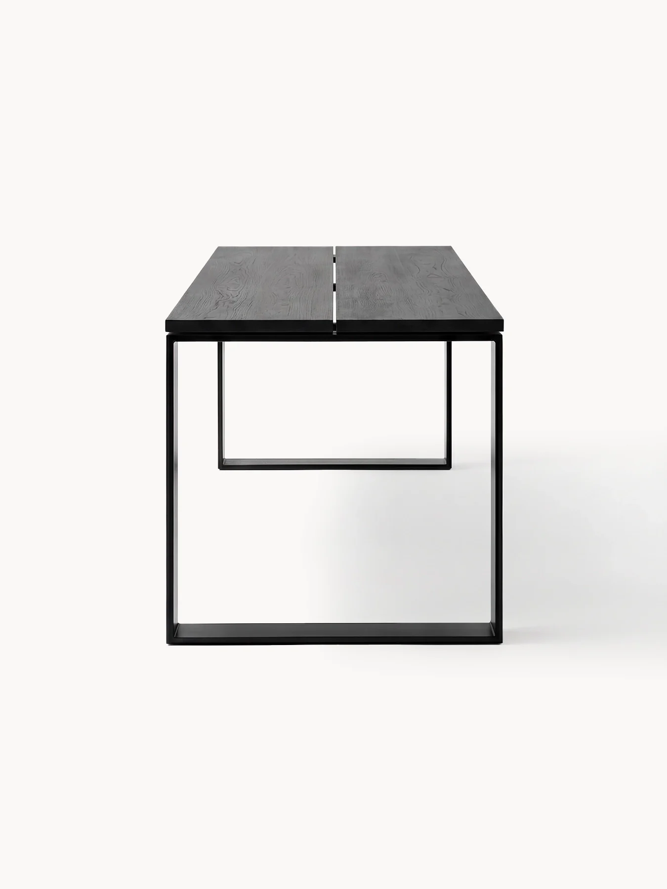 Dining table Diana  - Black Frame - Black oak Wood Top - Image 4