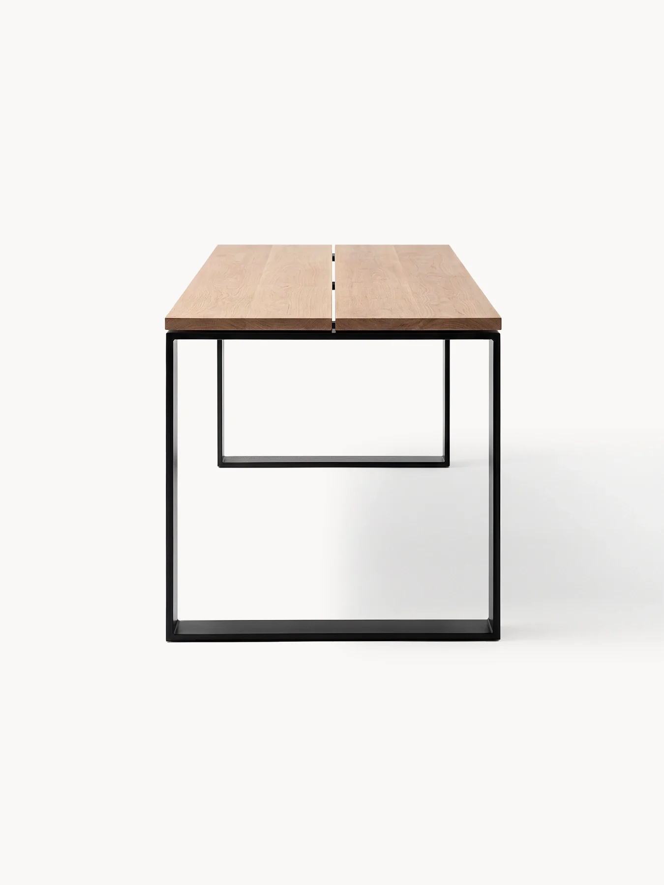 Dining table Diana  - Black Frame - Oak Wood Top - Image 4