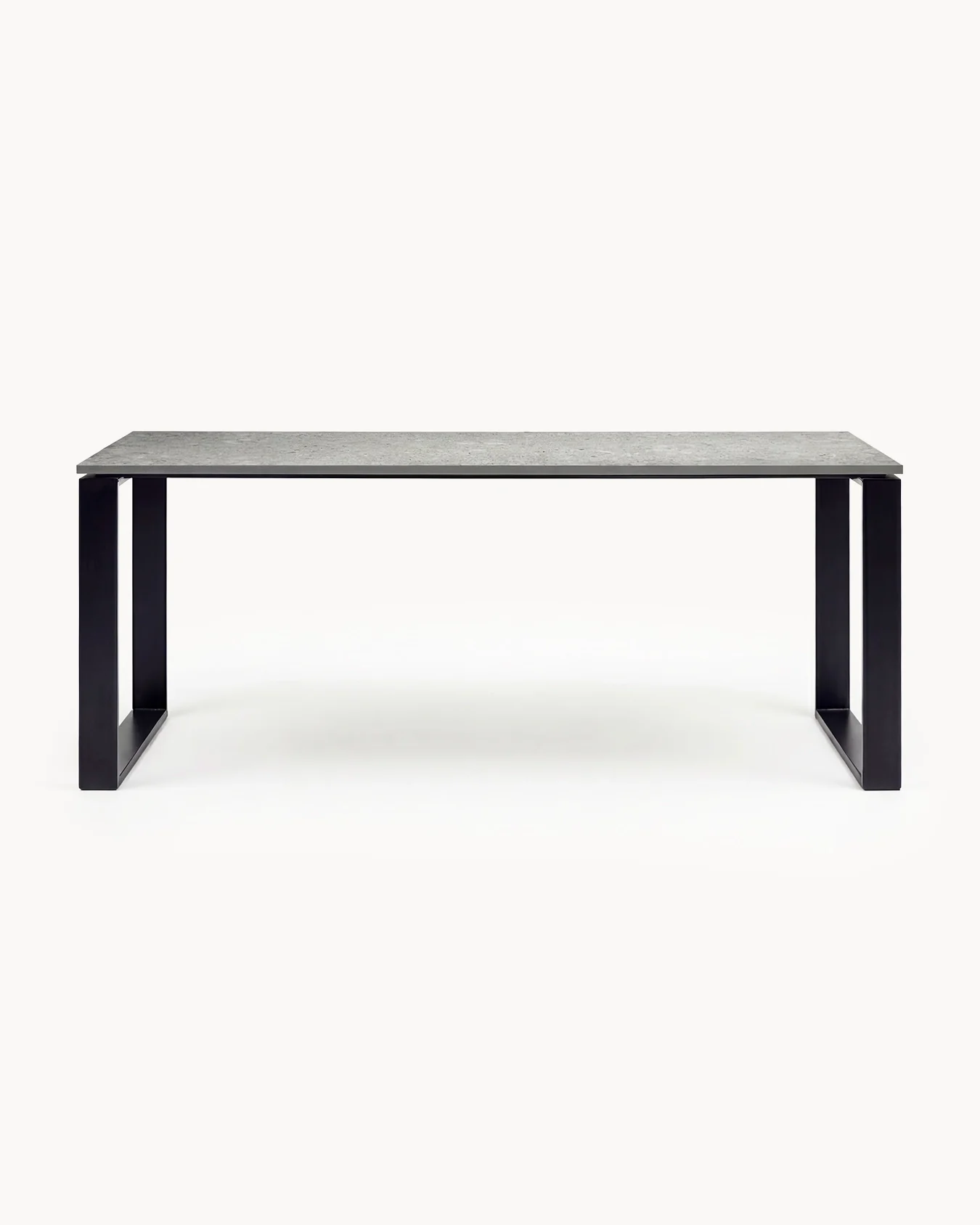 Outdoor dining table Diana - Black Frame - Grigio Dekton Top - Image 3