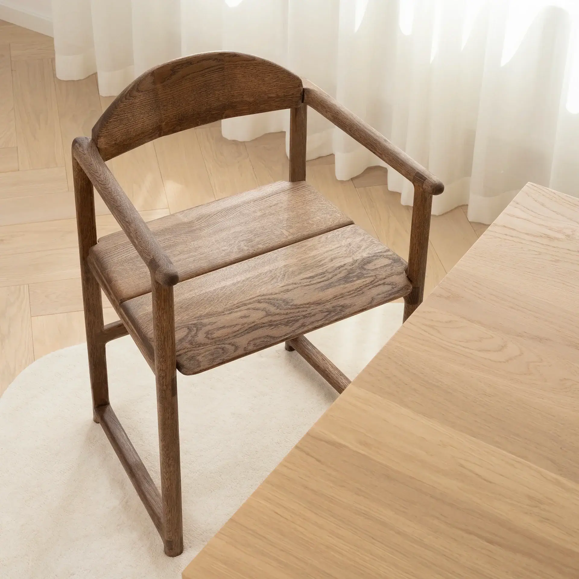 Dining chair Erik  - Dark Oak Wood Frame - Image 5