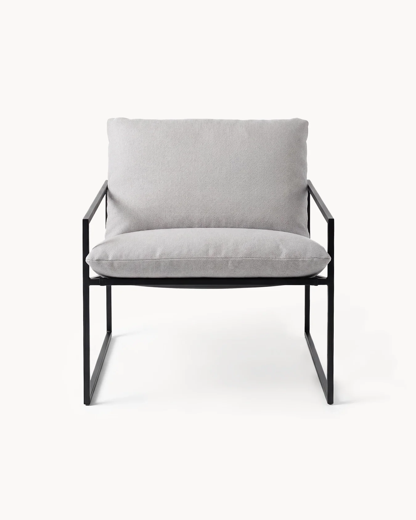 Outdoor lounge chair Kenny - Black Frame - Marble Acrylic Cushion - Image 3