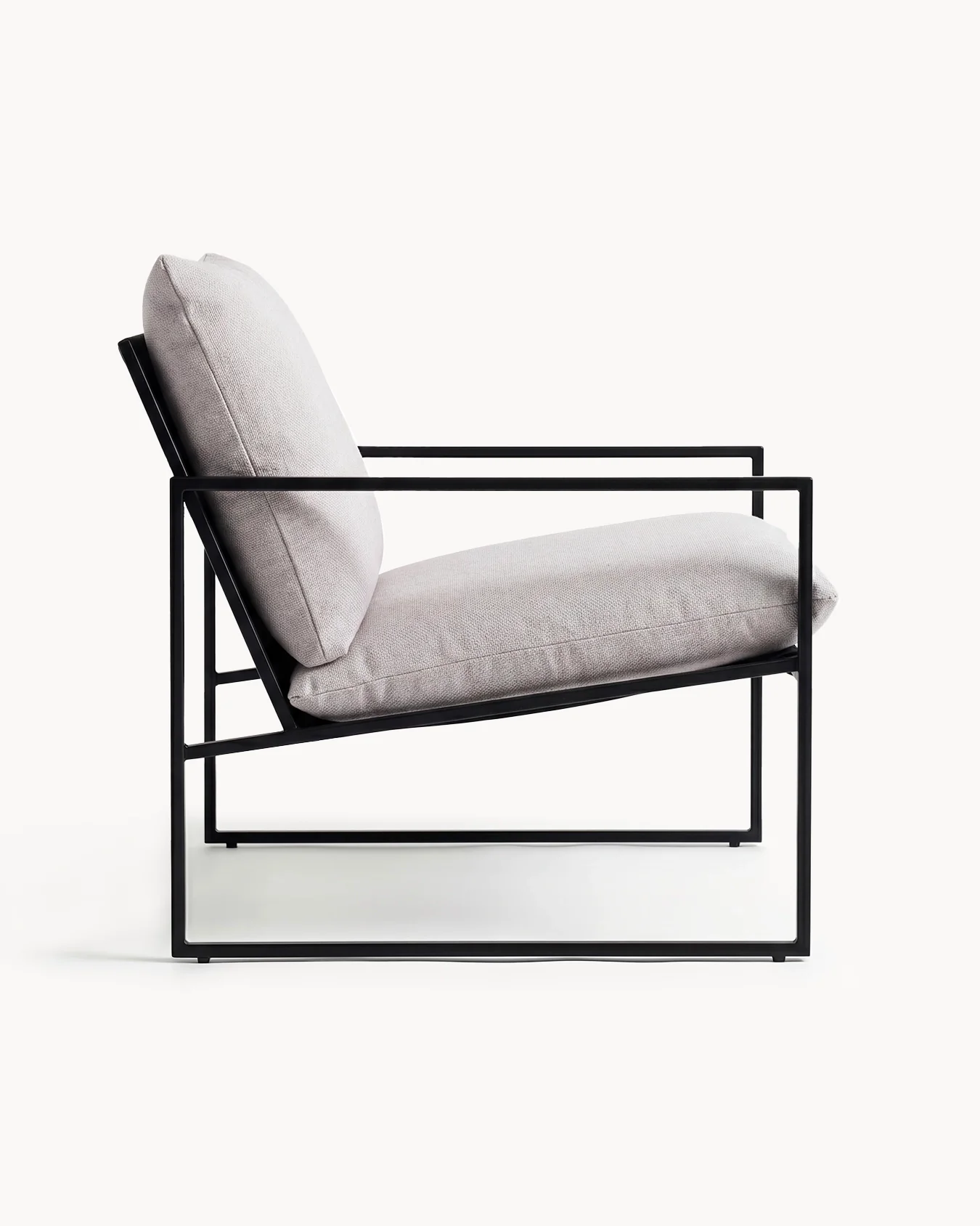 Outdoor lounge chair Kenny - Black Frame - Marble Acrylic Cushion - Image 4