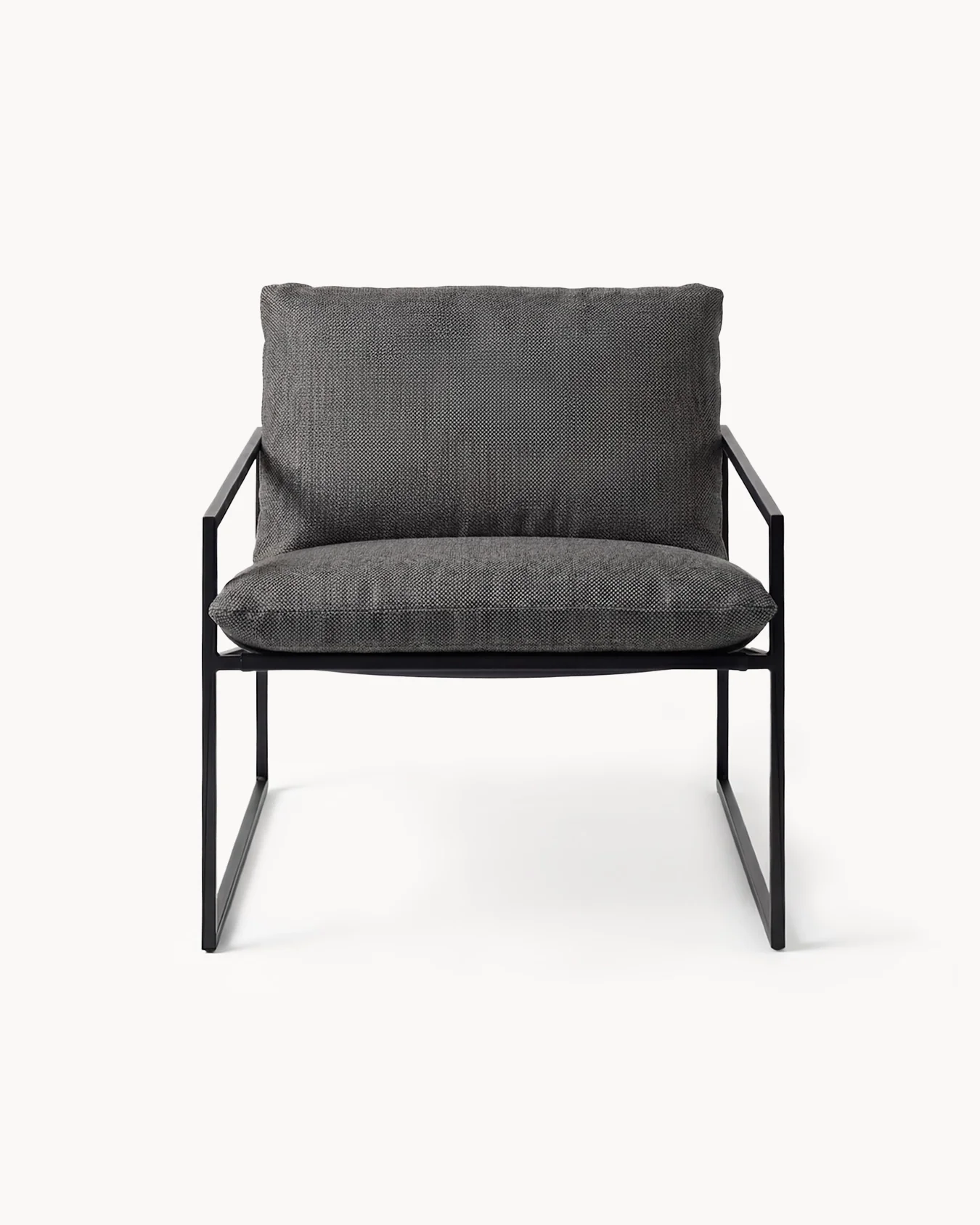 Outdoor lounge chair Kenny - Black Frame - Onyx Acrylic Cushion - Image 3