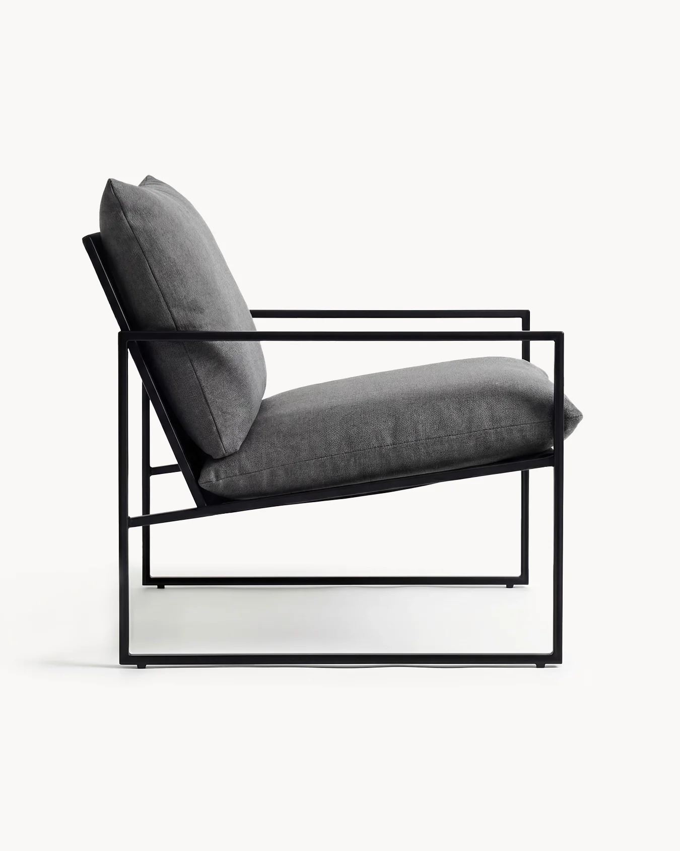 Outdoor lounge chair Kenny - Black Frame - Onyx Acrylic Cushion - Image 4