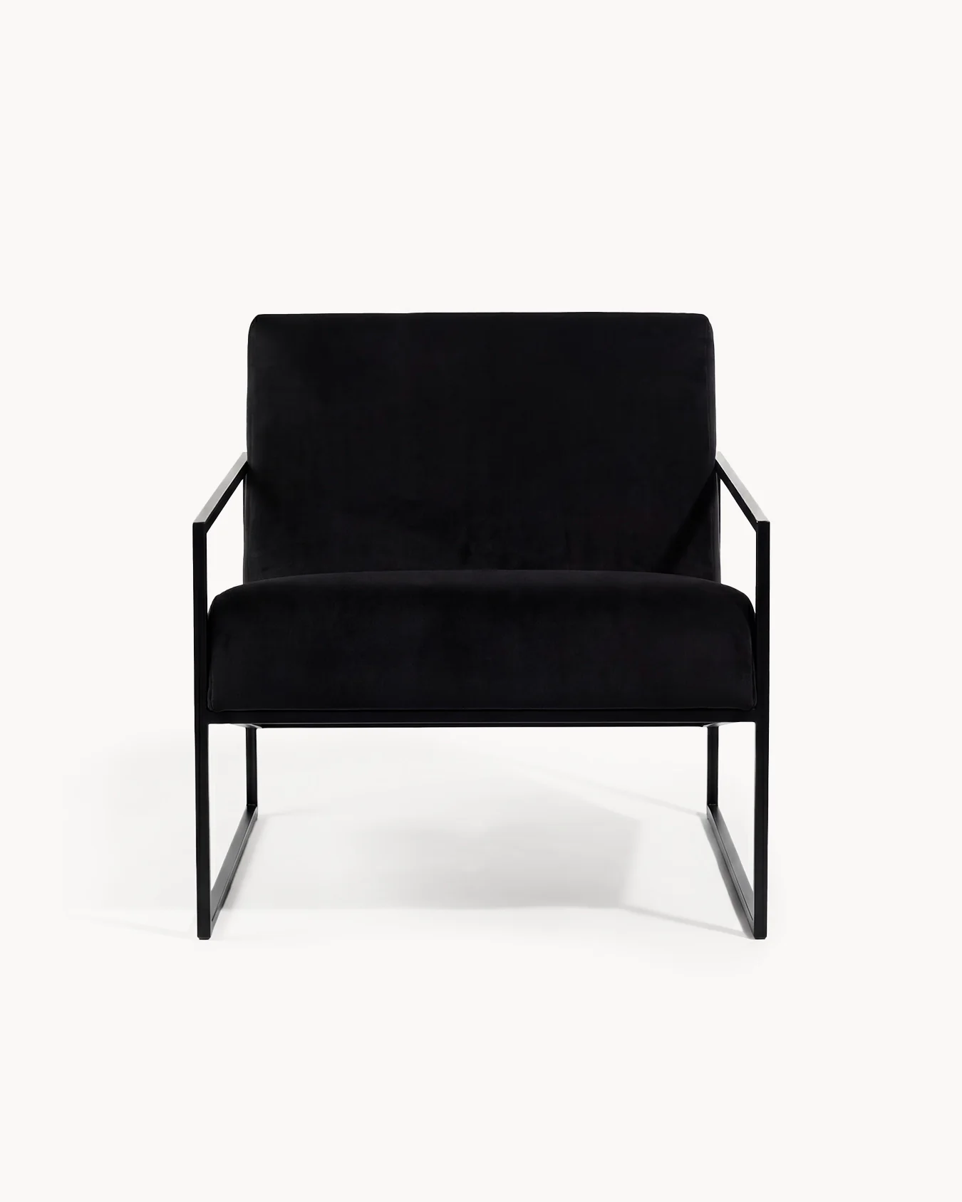 Armchair Kent – Black Frame – Jade Black Velvet - Image 3