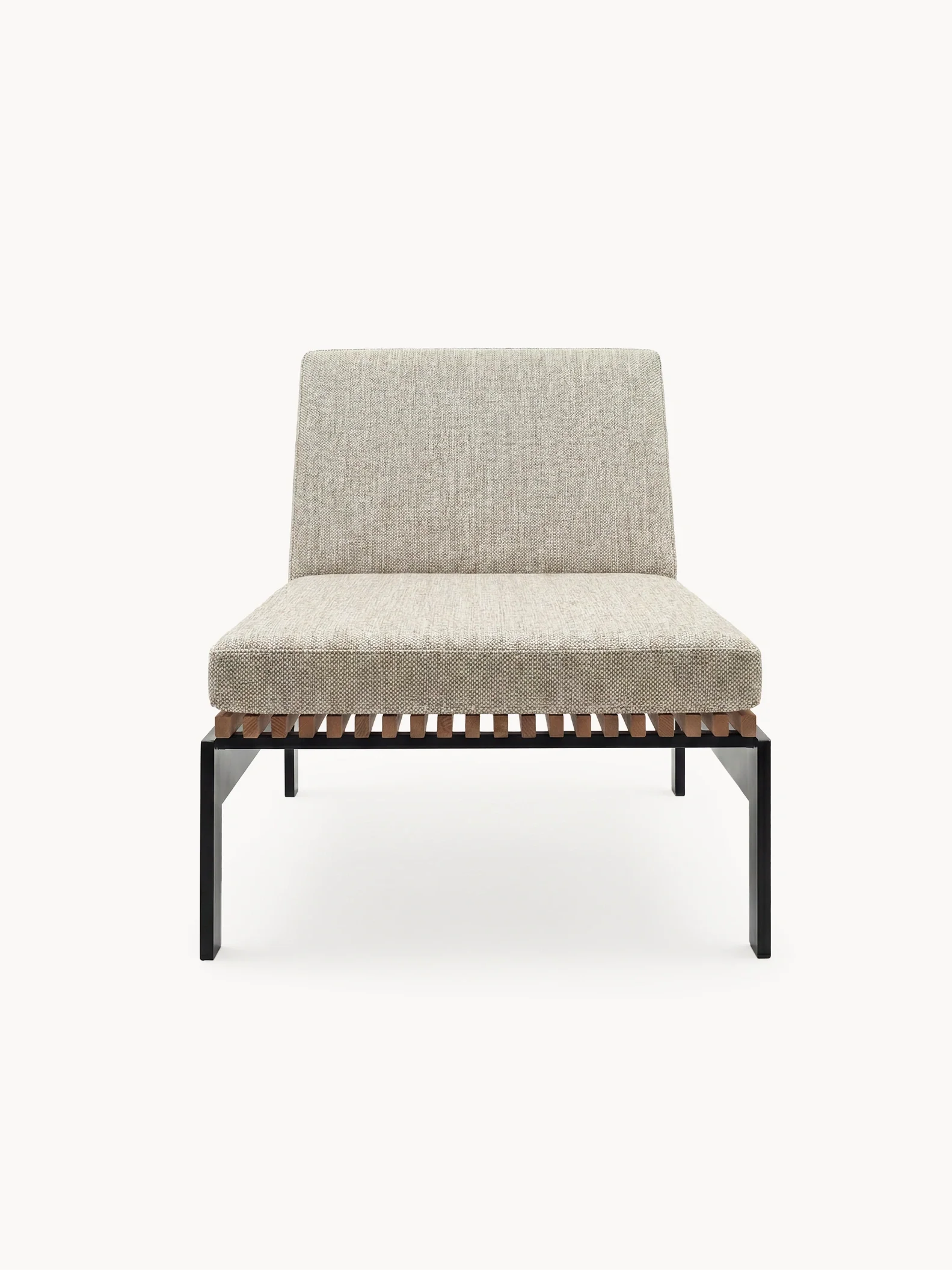 Sun Lounger Bazo – Black Frame & Teak - Image 4