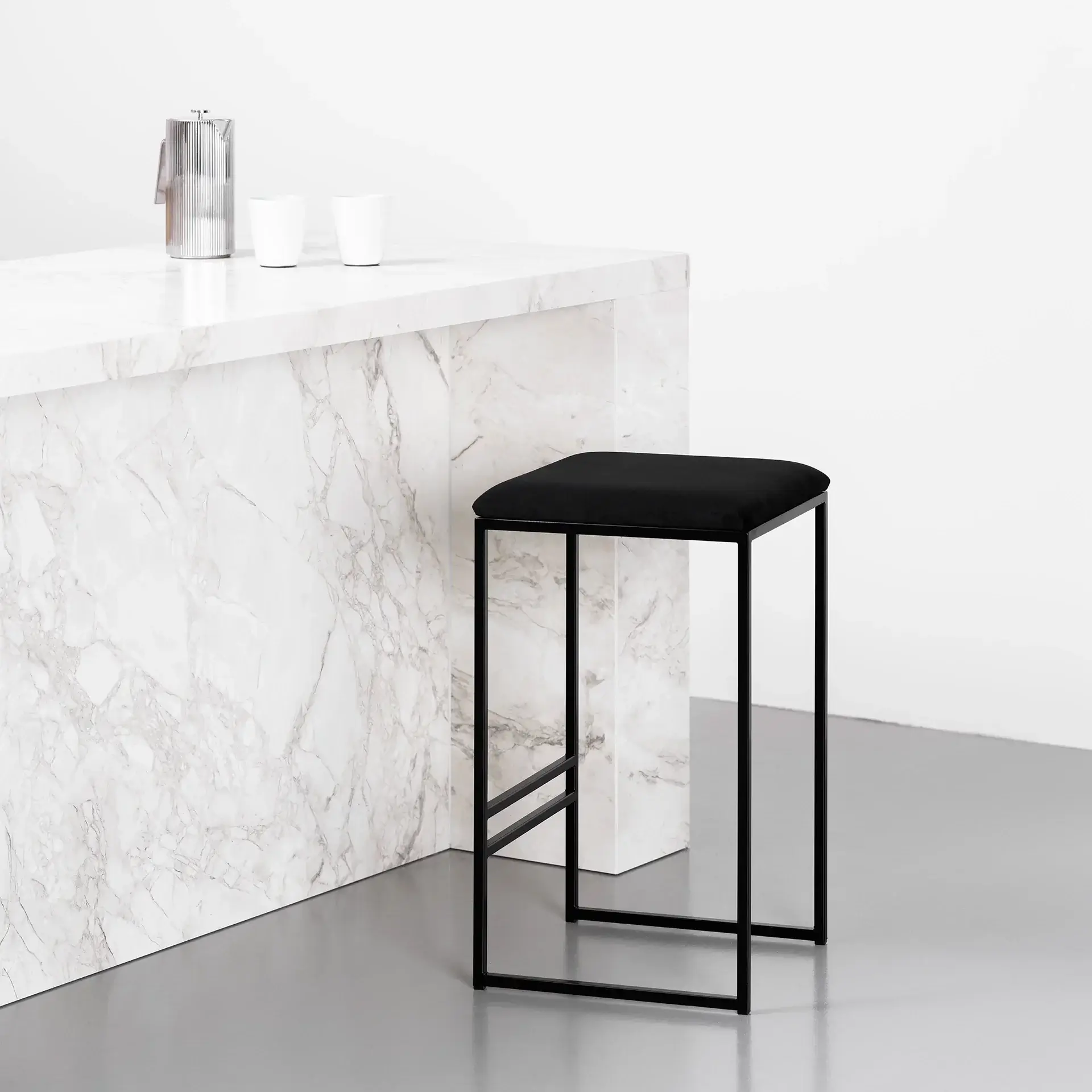 Bar Stool Svea – Black – Jade Black Velvet - Image 4