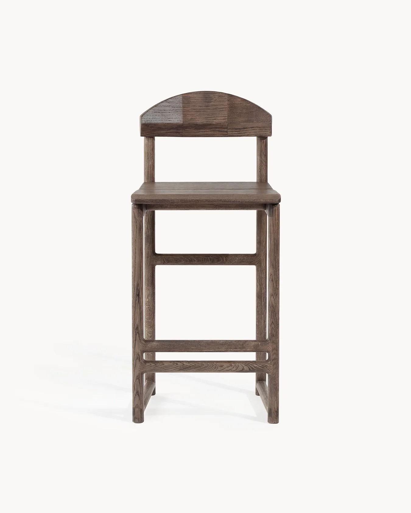 Oak Bar Stool Ted – Dark Oak – Wood Seat - Image 4