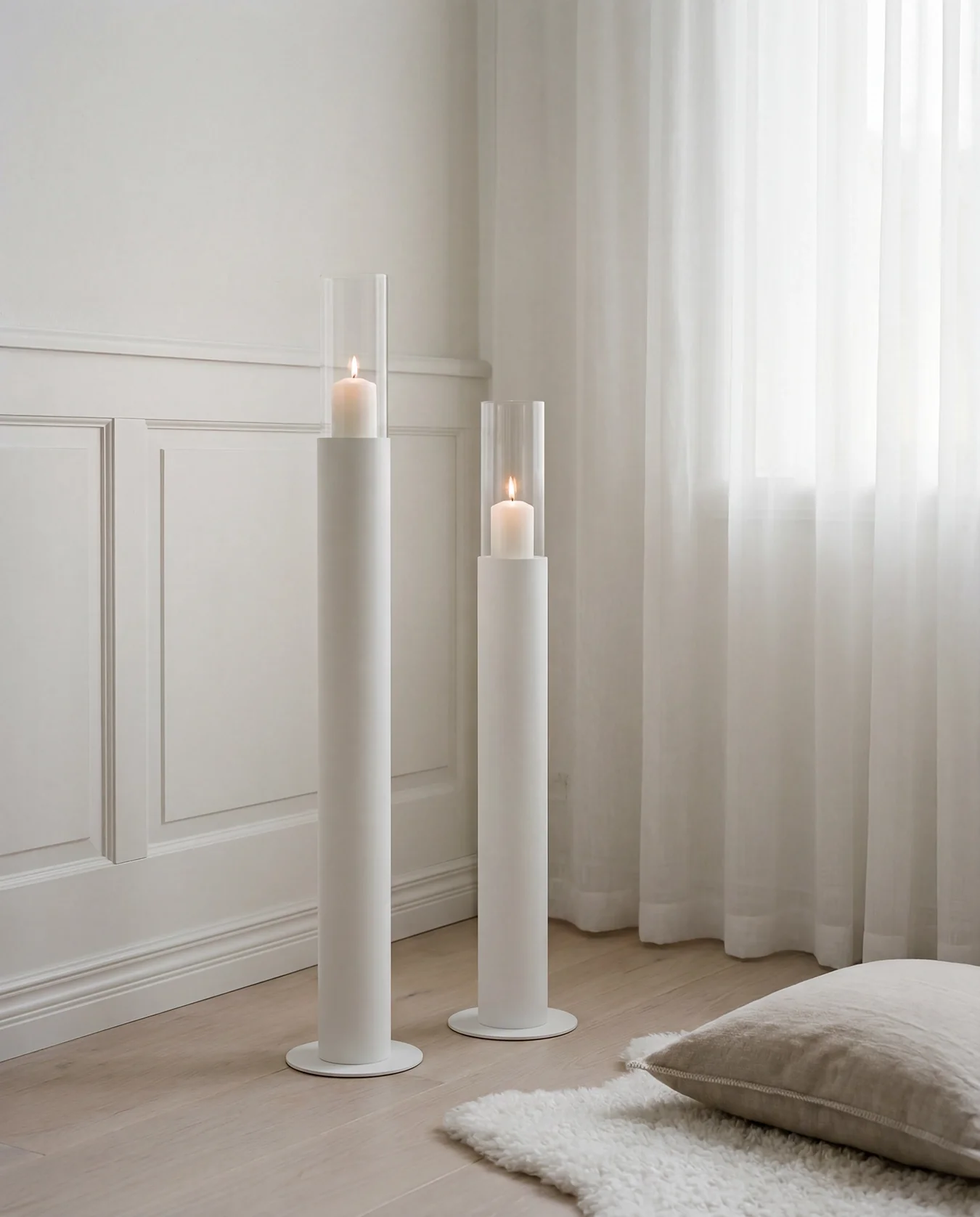 Candleholder Thomas – Set of 2 – White Frame - Image 6