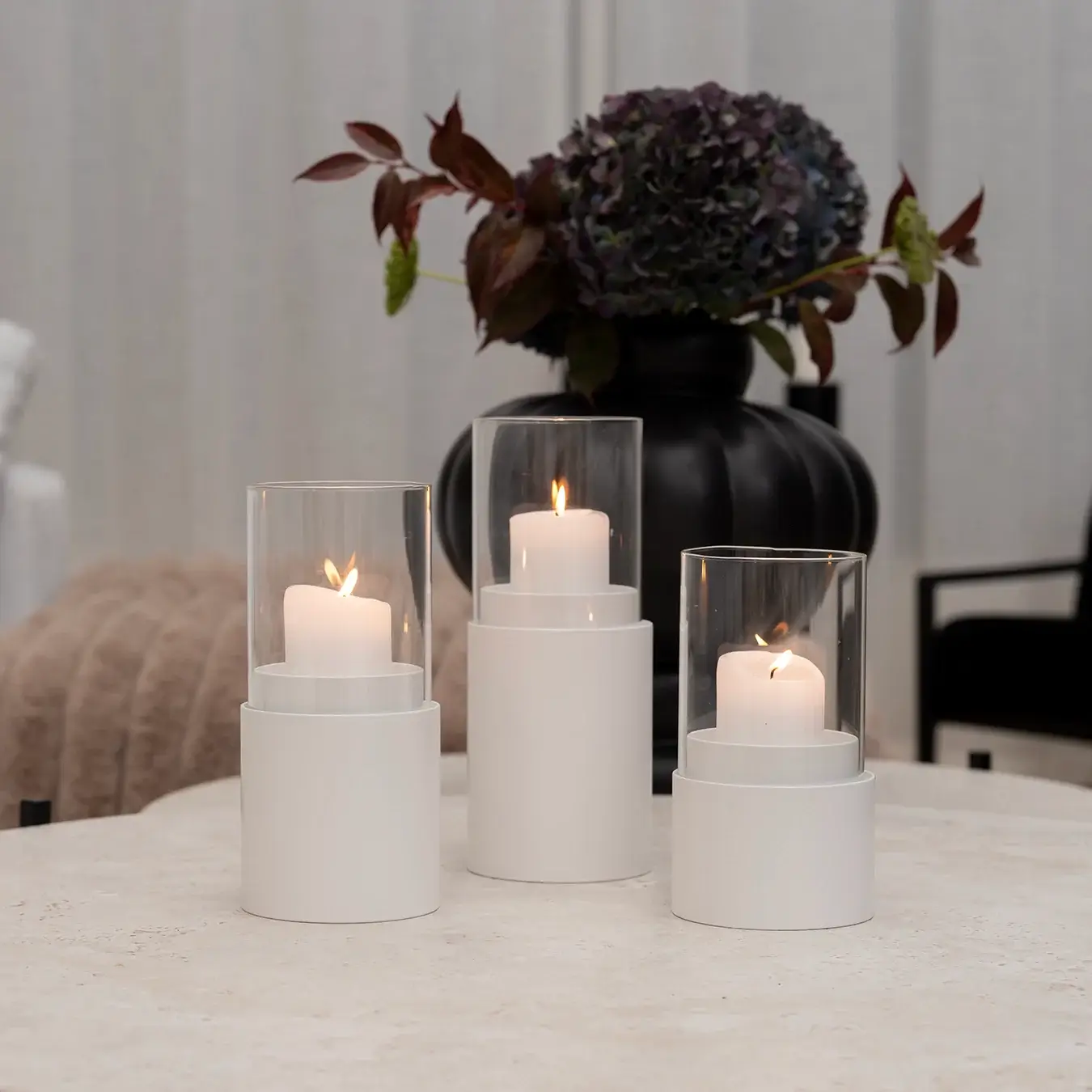 Candleholder Tom - 3set - White - Image 2