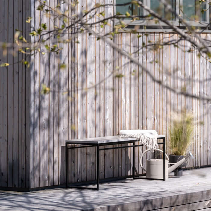 Outdoor bench Wilma - Black - Keon Dekton Top - Image 4